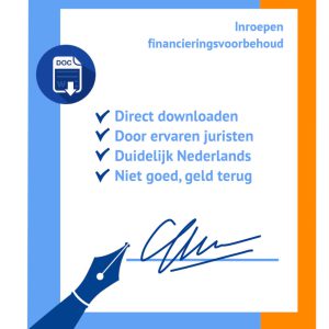 Brief inroepen financieringsvoorbehoud