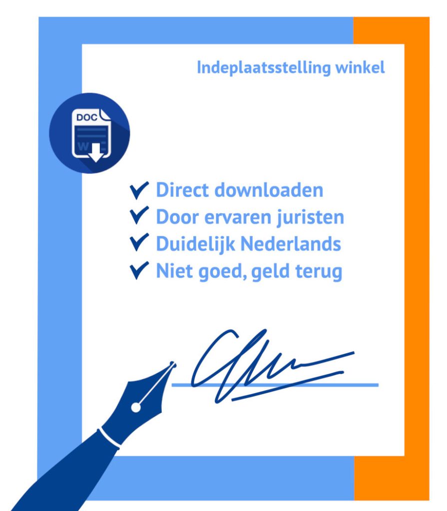 Indeplaatsstelling huurovereenkomst voor een winkel