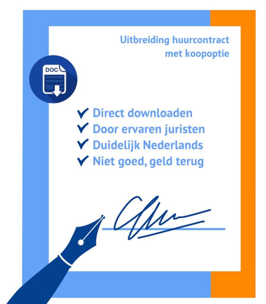 Uitbreiding huurcontract met koopoptie