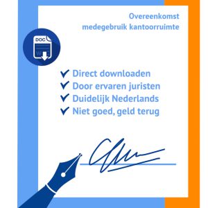 Overeenkomst medegebruik kantoorruimte