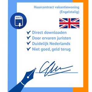 Huurcontract vakantiewoning engelstalig